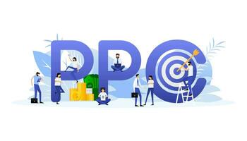 ppc persone per marketing design. isometrico vettore illustrazione. sociale media marketing