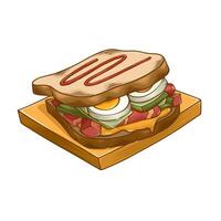 Sandwich mano disegnato vettore