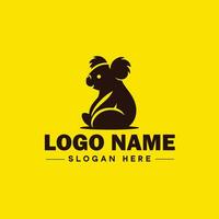 koala logo icona koala animale moderno minimalista attività commerciale logo modificabile vettore