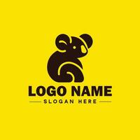 koala logo icona koala animale moderno minimalista attività commerciale logo modificabile vettore