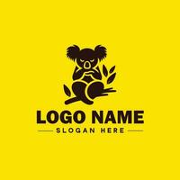 koala logo icona koala animale moderno minimalista attività commerciale logo modificabile vettore