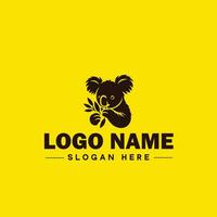 koala logo icona koala animale moderno minimalista attività commerciale logo modificabile vettore