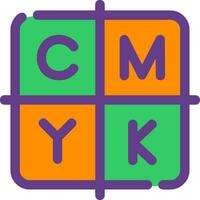 CMYK creativo icona design vettore