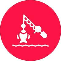 lago pesca creativo icona design vettore