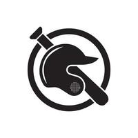 baseball pipistrello logo icona design vettore illustrazione design modello
