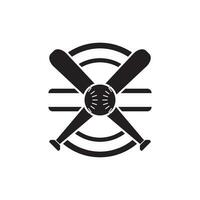 baseball pipistrello logo icona design vettore illustrazione design modello