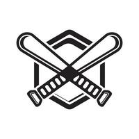 baseball pipistrello logo icona design vettore illustrazione design modello