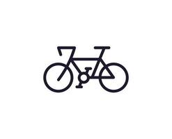 singolo linea icona di bicicletta su isolato bianca sfondo. alto qualità modificabile ictus per mobile app, ragnatela disegno, siti web, in linea negozi eccetera. vettore