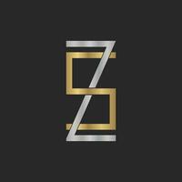 alfabeto iniziali logo tg, zs, z e S vettore