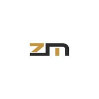alfabeto iniziali logo zm, mz, z e m vettore