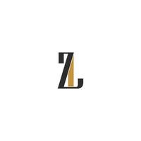 alfabeto iniziali logo zl, lz, z e l vettore