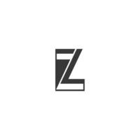 alfabeto iniziali logo zl, lz, z e l vettore