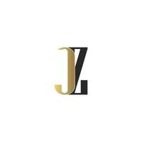 alfabeto lettere iniziali monogramma logo zj, jz, z e j vettore