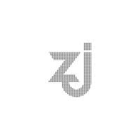 alfabeto lettere iniziali monogramma logo zj, jz, z e j vettore