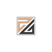 gz, zg, g e z astratto iniziale monogramma lettera alfabeto logo design vettore