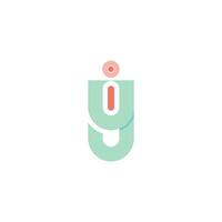 alfabeto lettere iniziali monogramma logo yi, iy, y e i vettore