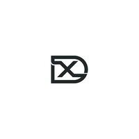 dx, xd, d e X astratto iniziale monogramma lettera alfabeto logo design vettore