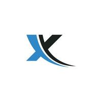 iniziale lettera X logo design modello vettore