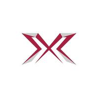 iniziale lettera X logo design modello vettore