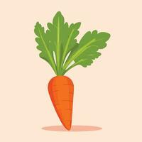carino carota cartone animato disegno vettore