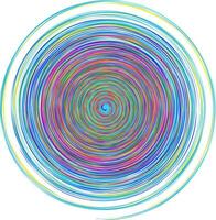spirale di colori nel circolare forma, velocità concetto. moderno astratto simbologia illustrazione vettore