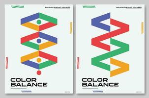 manifesto bauhaus arte stile contenente il idee di bilanciamento del colore, astratto moderno arte nel geometrico forme vettore