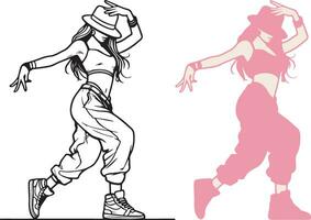 strada danza ragazza illustrazione.