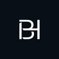 iniziale lettera bh logo design modello vettore illustrazione