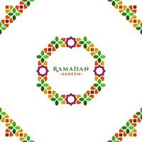 islamico geometrico Ramadan kareem saluto design vettore