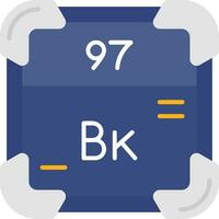 berkelium linea pieno icona vettore