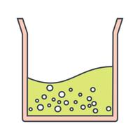 Icona di vettore del mezzo riempimento del becher
