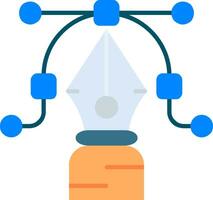 penna attrezzo linea pieno icona vettore