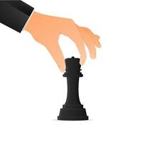scacchi fare un passo, grande design per qualunque scopi. attività commerciale strategia. vettore minimalista sfondo