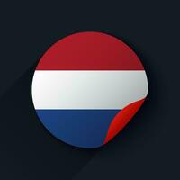 Olanda bandiera etichetta vettore illustrazione
