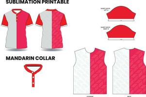 modello disegno, illustrazione, tessile sfondo per gli sport maglietta, calcio maglia camicia modello per calcio club. mandarino collare vettore