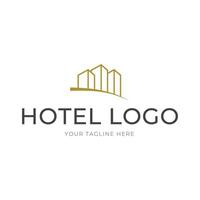 Hotel logo. edificio logo icona vettore modello