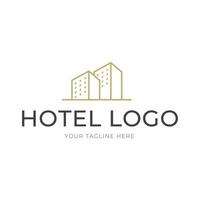 Hotel logo. edificio logo icona vettore modello