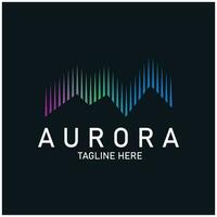 aurora logo leggero cielo astronomia vettore design