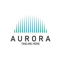 aurora logo leggero cielo astronomia vettore design