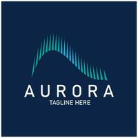 aurora logo leggero cielo astronomia vettore design