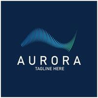 aurora logo leggero cielo astronomia vettore design