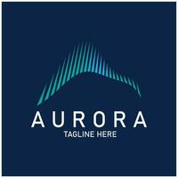 aurora logo leggero cielo astronomia vettore design