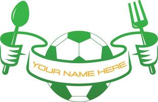 calcio club ristorante logo modello nel un' moderno minimalista stile vettore