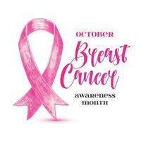bandiera del cancro al seno. mese di consapevolezza di ottobre. vettore