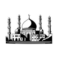 moschea silhouette vettore illustrazione