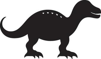 silhouette di un' dinosauro vettore