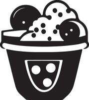 Popcorn silhouette vettore icona illustrazione