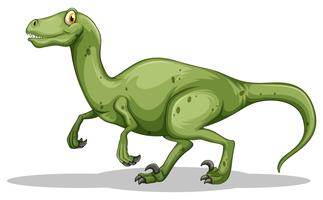 Dinosauro verde con artigli affilati vettore