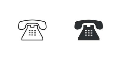 icona di vettore del telefono dell'ufficio. affari, telefono, comunicazione, simbolo di chiamata isolato. vettoriali gratis