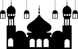 silhouette moschea illustrazione vettore elemento